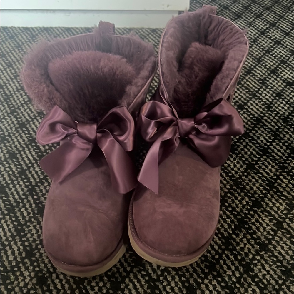 Women's Purple Fur-Lined Boots
